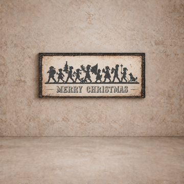 Merry Christmas Silhouette Sign