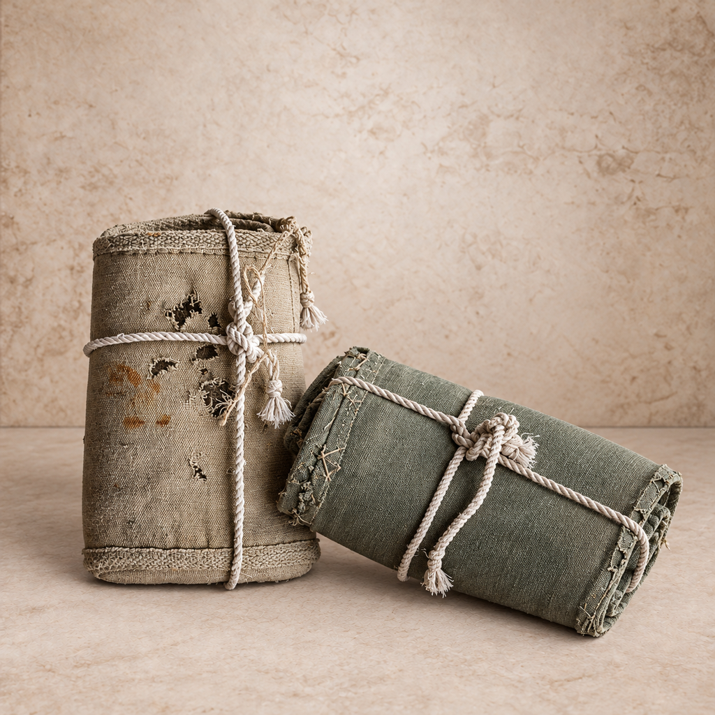 Vintage Water Bottle + Canvas Cover
