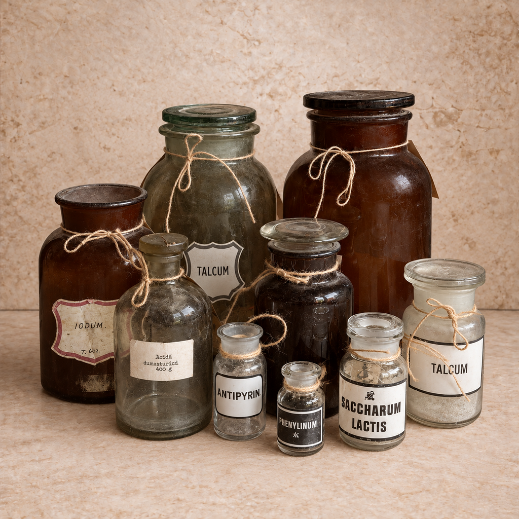 European Pharmacy Bottle