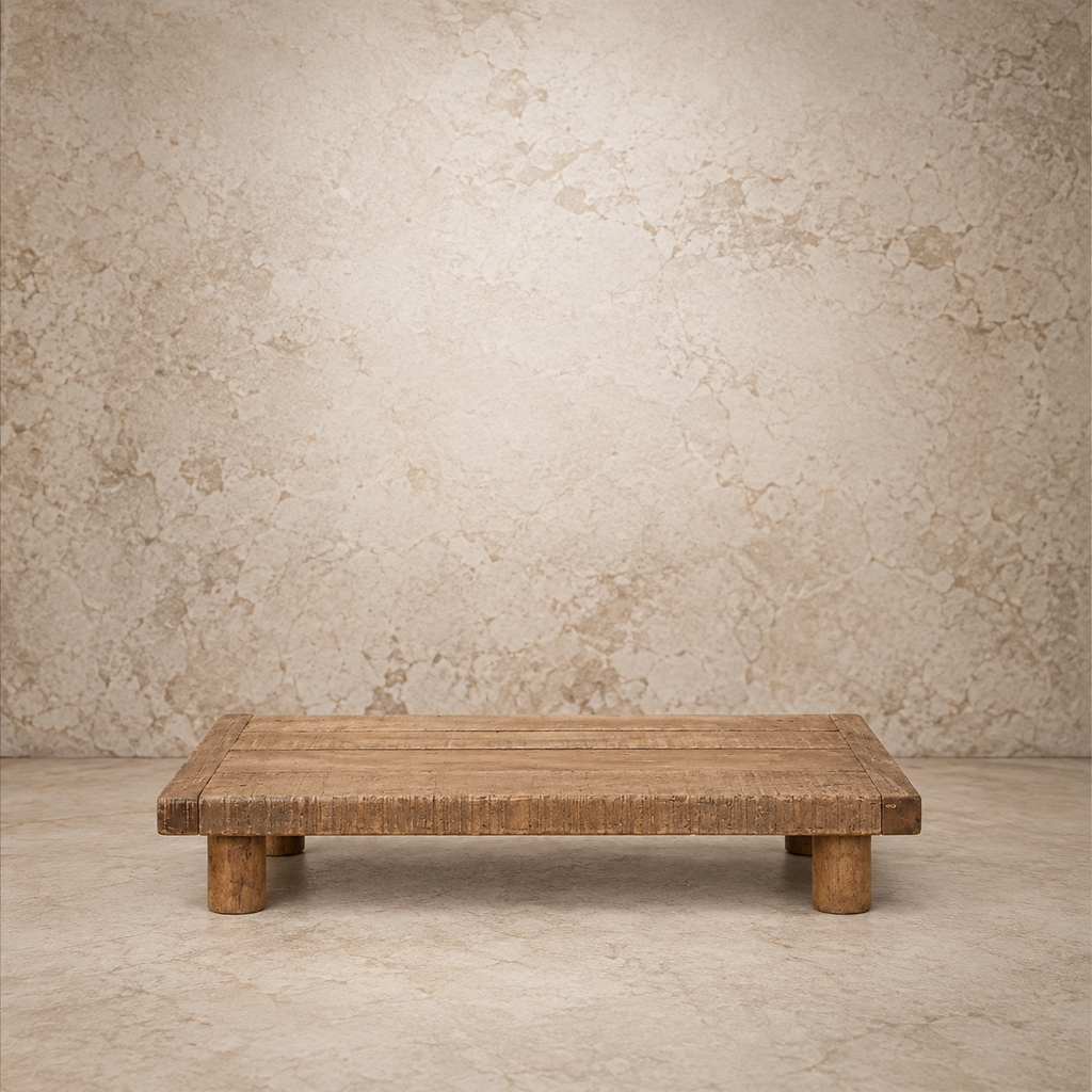 Stained Wood Rectangle Riser