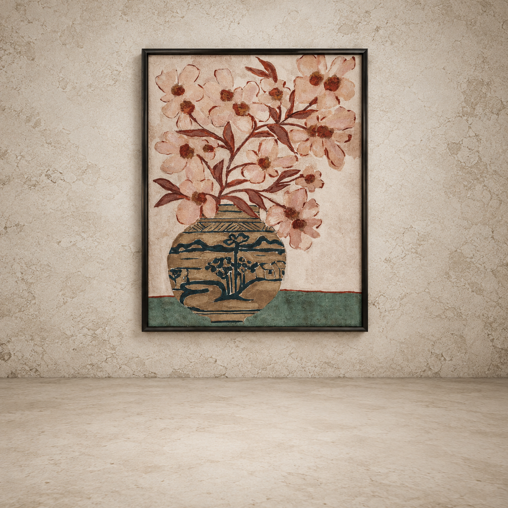 Framed Flower in Vase Wall Art
