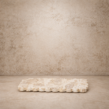 Scalloped Marble Raised Tray