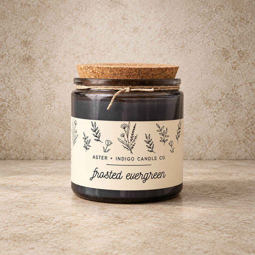 Frosted Evergreen Soy Candle