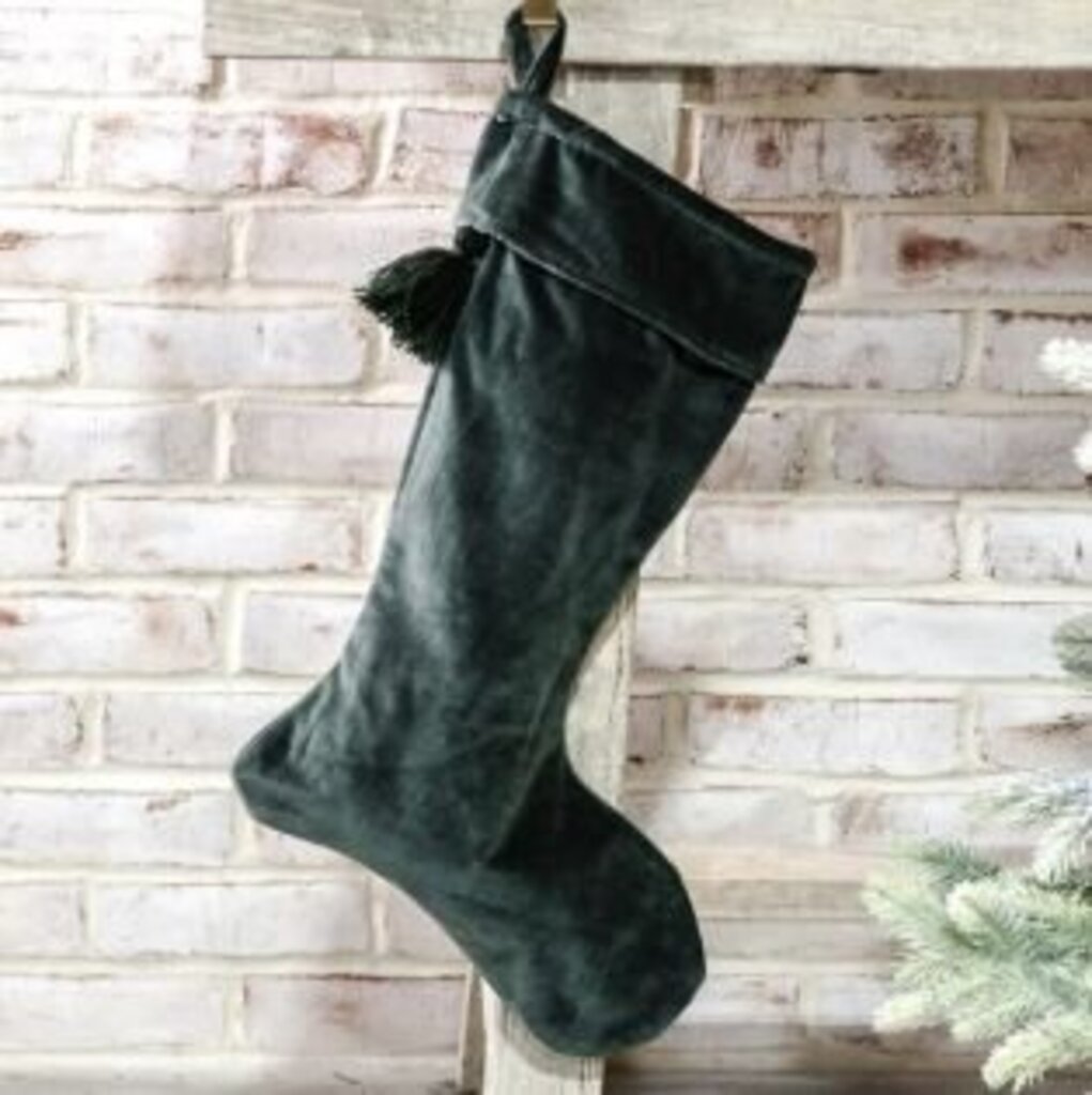 Emerald Velvet Stocking