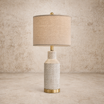 Gorgeous White Washed Table Lamp