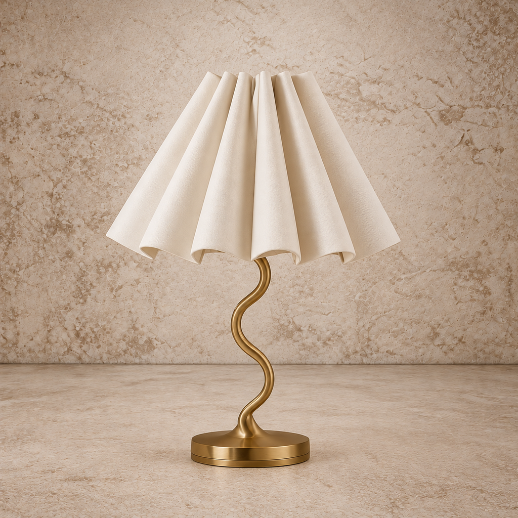Elegant Pleated Linen Table Lamp