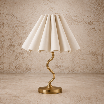 Elegant Pleated Linen Table Lamp