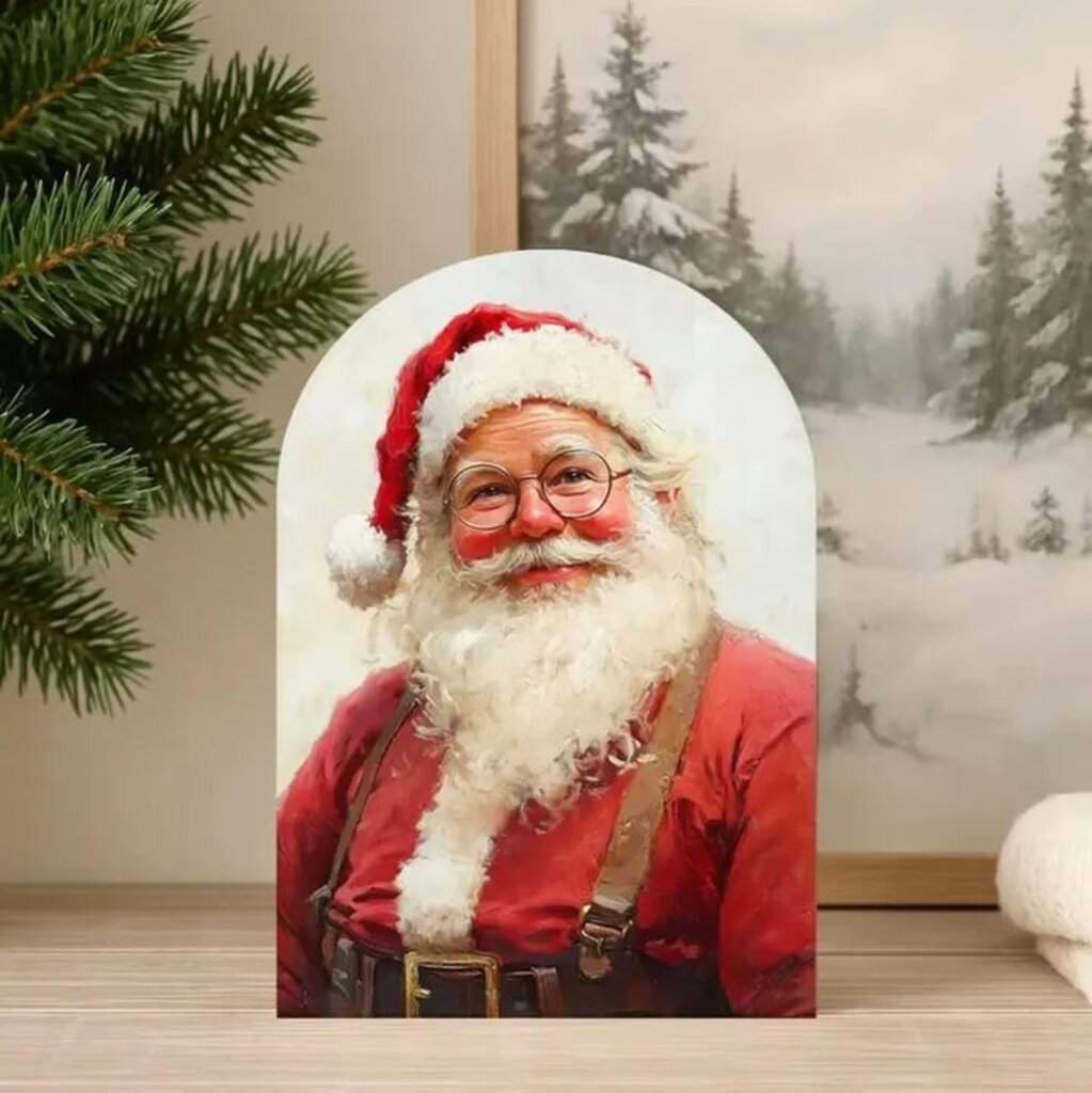 Jolly Santa Arch Wood Sign