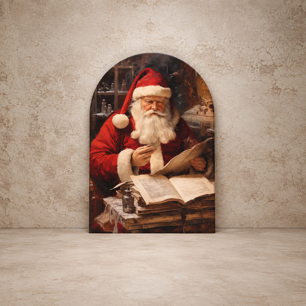 Santa Reading Arch Print