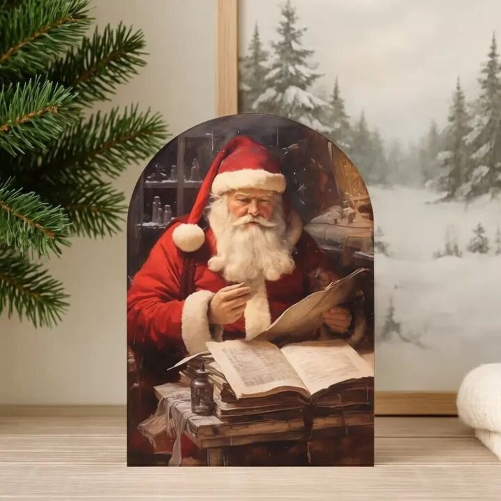 Santa Reading Arch Print