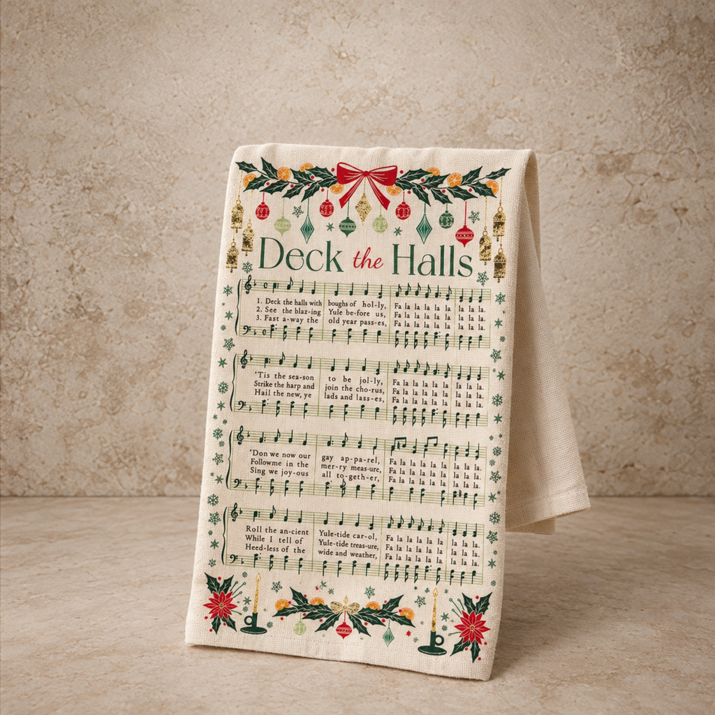 Christmas Carol Dishtowel