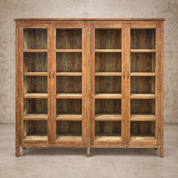 Stunning Tall Four Glass Door Cabinet