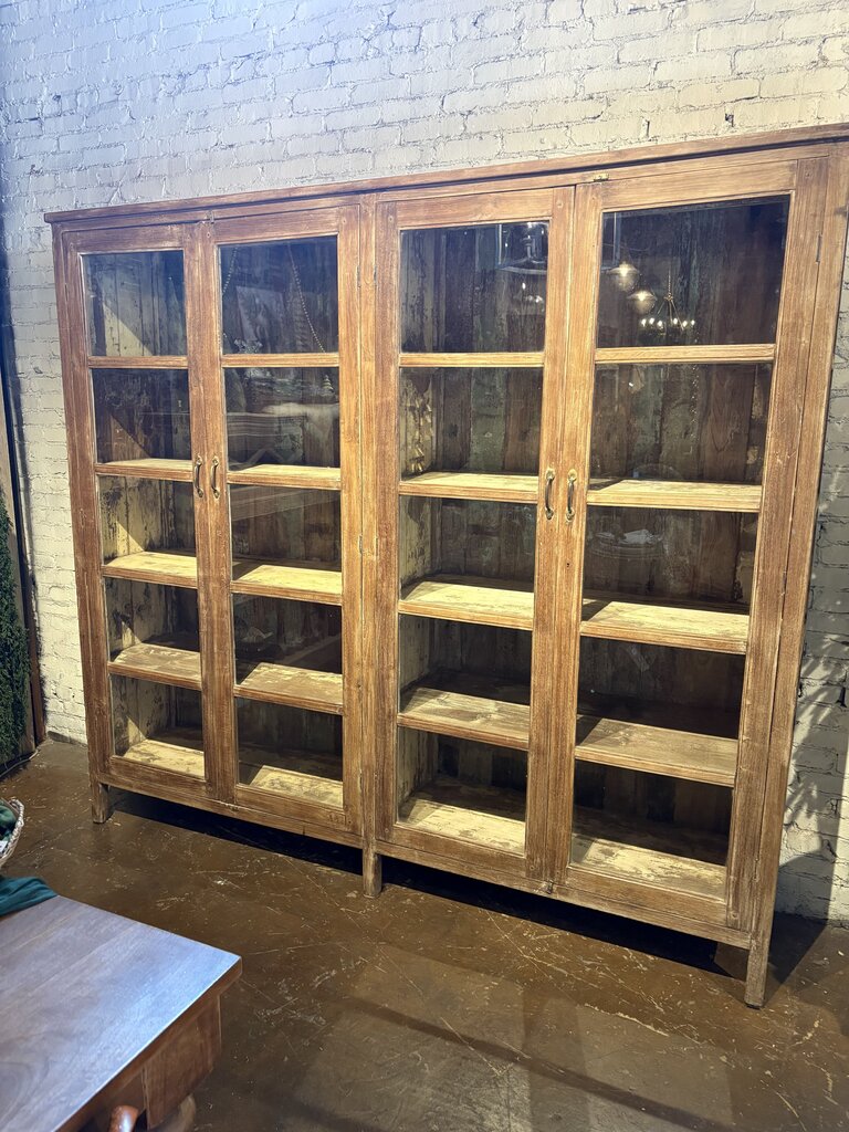 Stunning Tall Four Glass Door Cabinet
