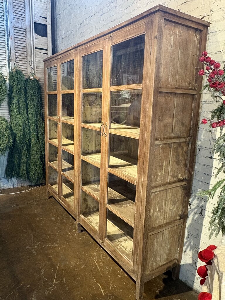Stunning Tall Four Glass Door Cabinet