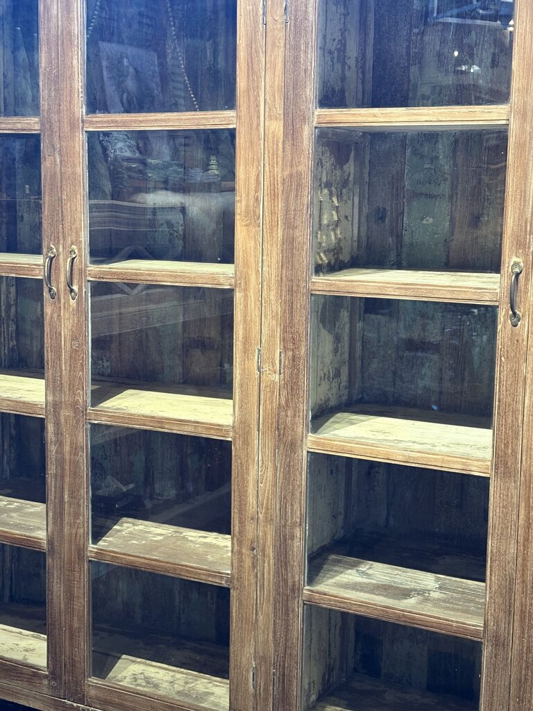 Stunning Tall Four Glass Door Cabinet