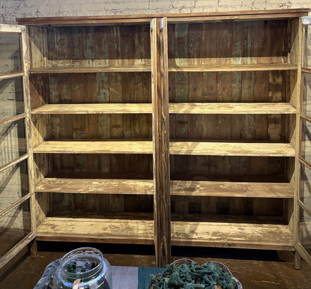 Stunning Tall Four Glass Door Cabinet
