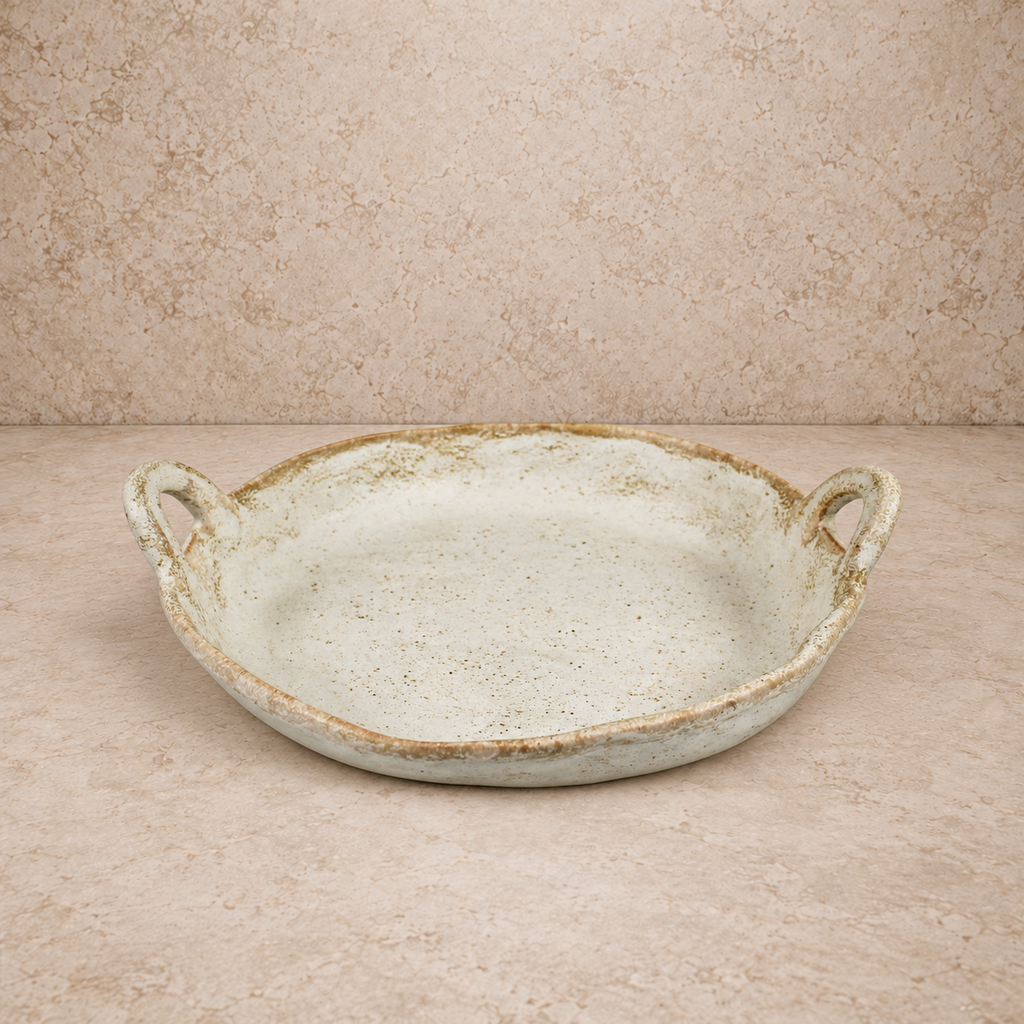 Wabi Sabi Ceramic Platter w/ Handles