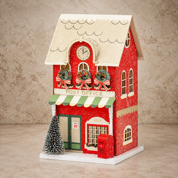 Red Post Office Light Up Village House