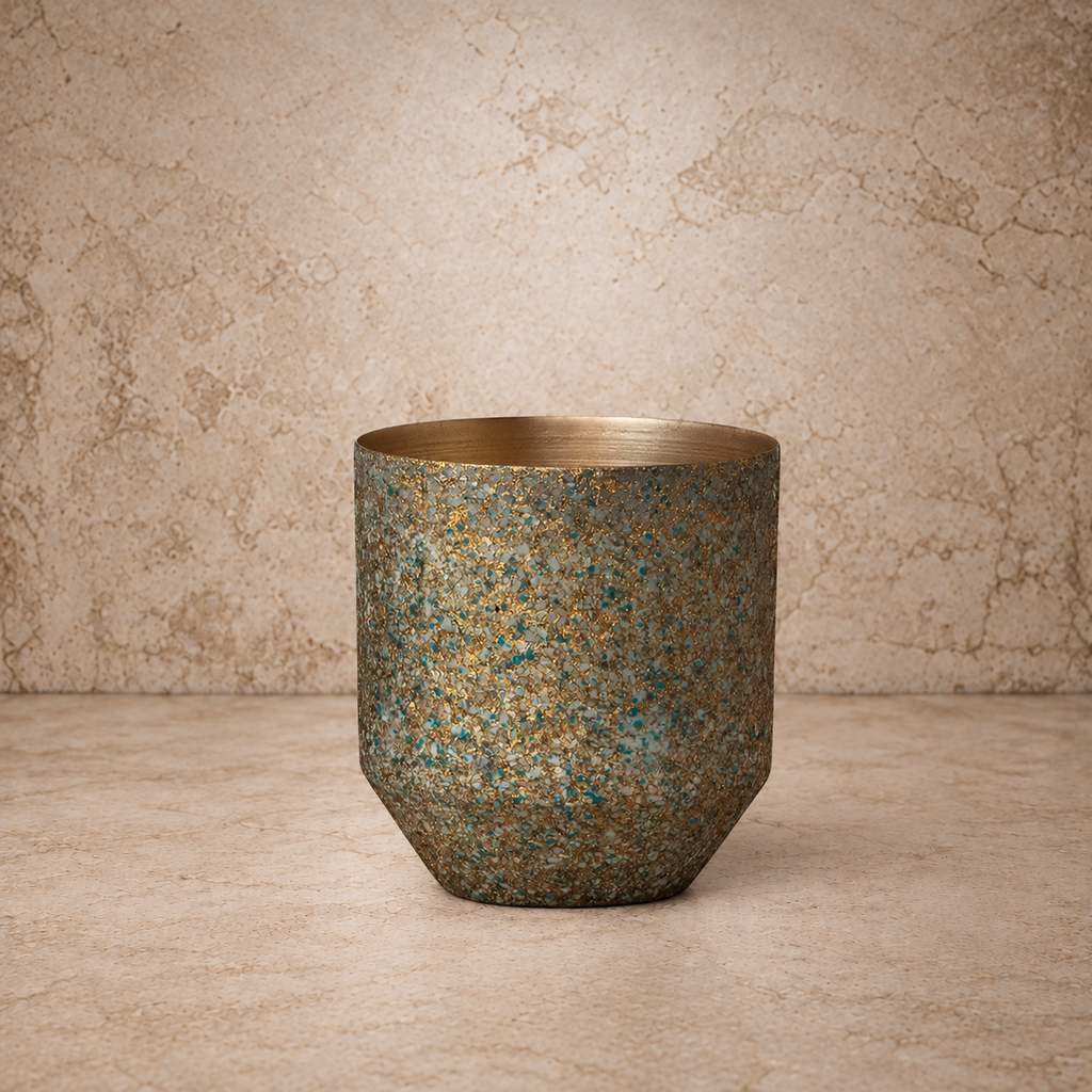 Metal Mica Flakes Planter