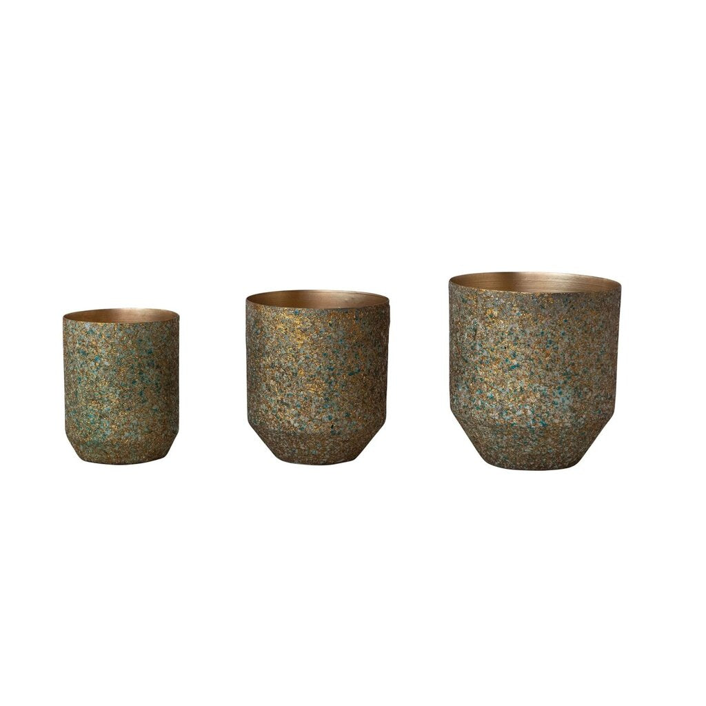 Metal Mica Flakes Planter