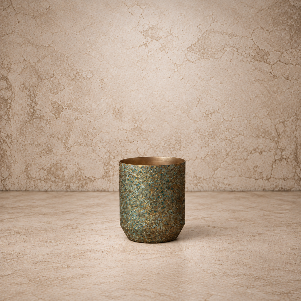 Metal Mica Flakes Planter
