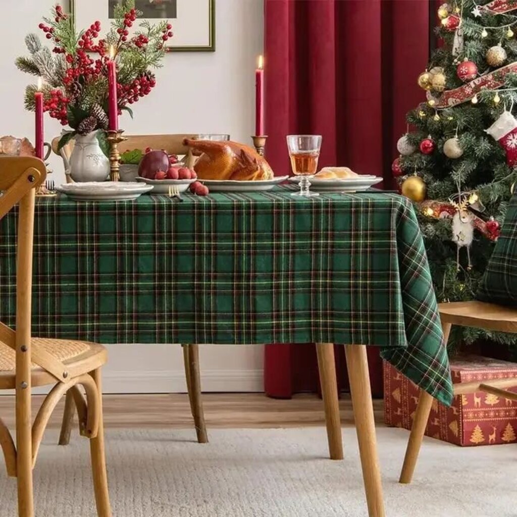 Green Classic Tartan Tablecloth