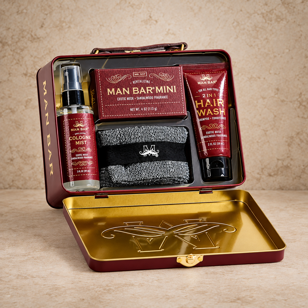 Exotic Musk + Sandalwood Travel Tin Kit
