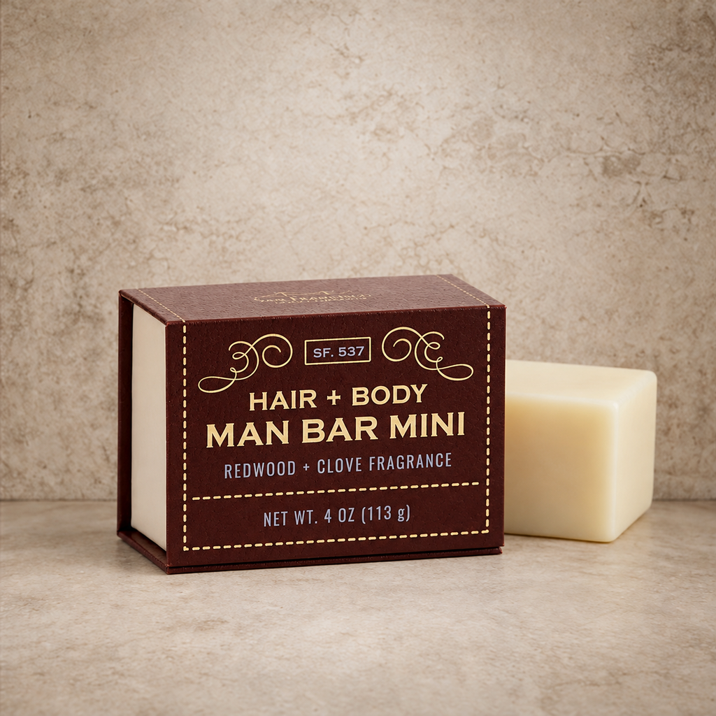 Redwood + Clove Man Bar Mini Soap