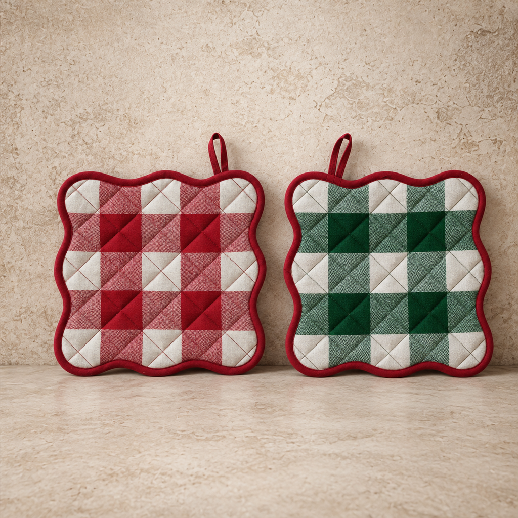 Buffalo Check Scalloped Pot Holder