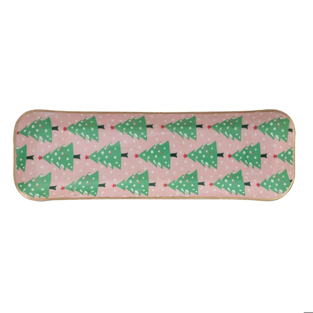 Enameled Metal Tree Patter Tray