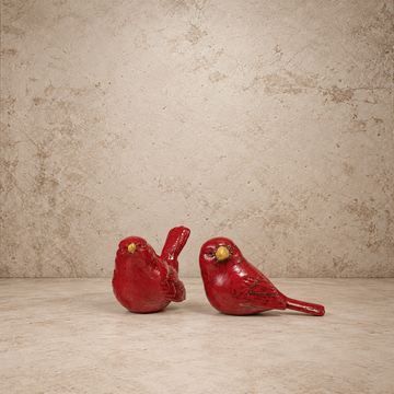Assorted Hand Painted Red Ceramic Bird