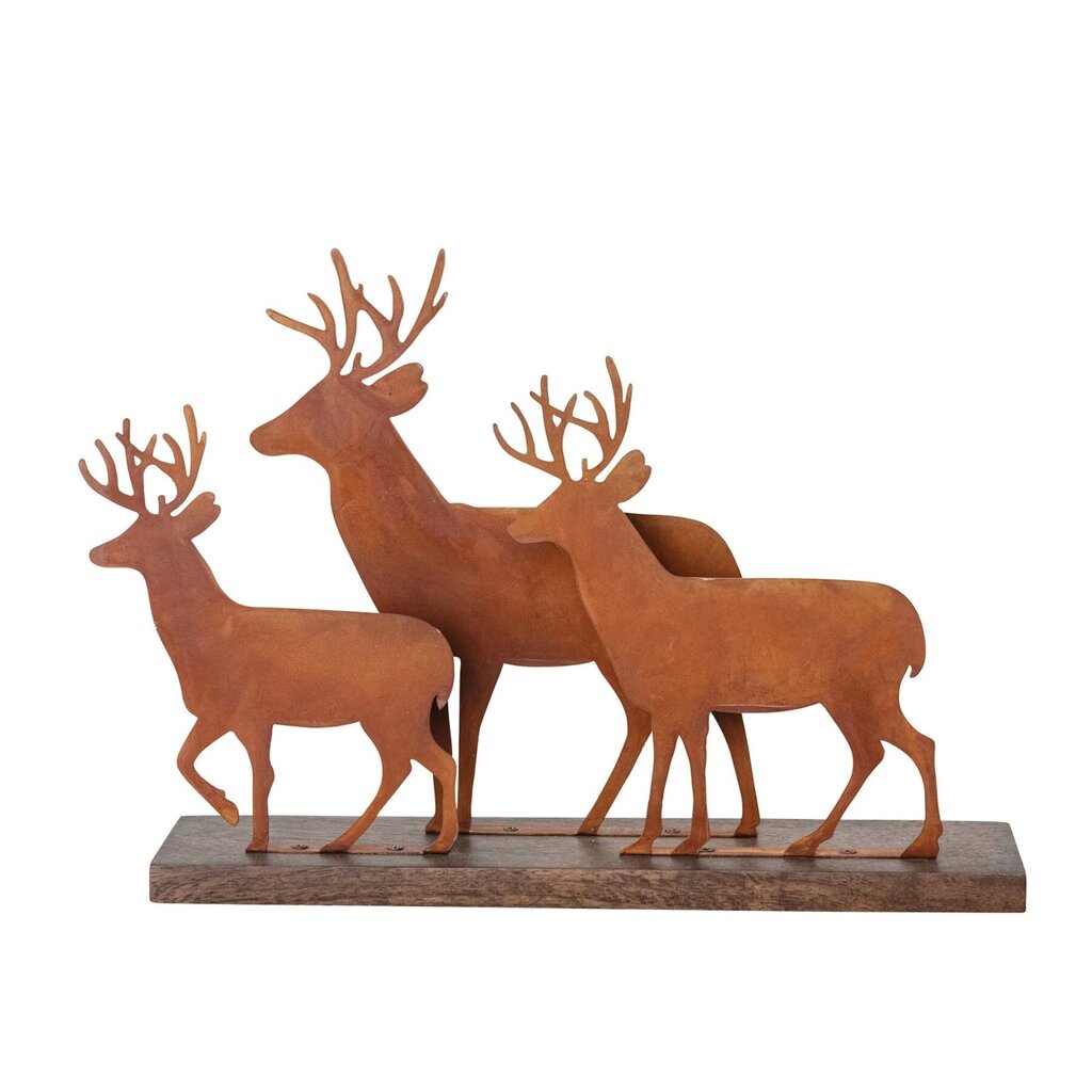 Rustic Trio Deer Table Decor