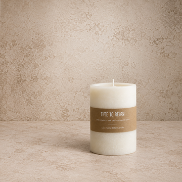6"H Wide LED Pillar Candle