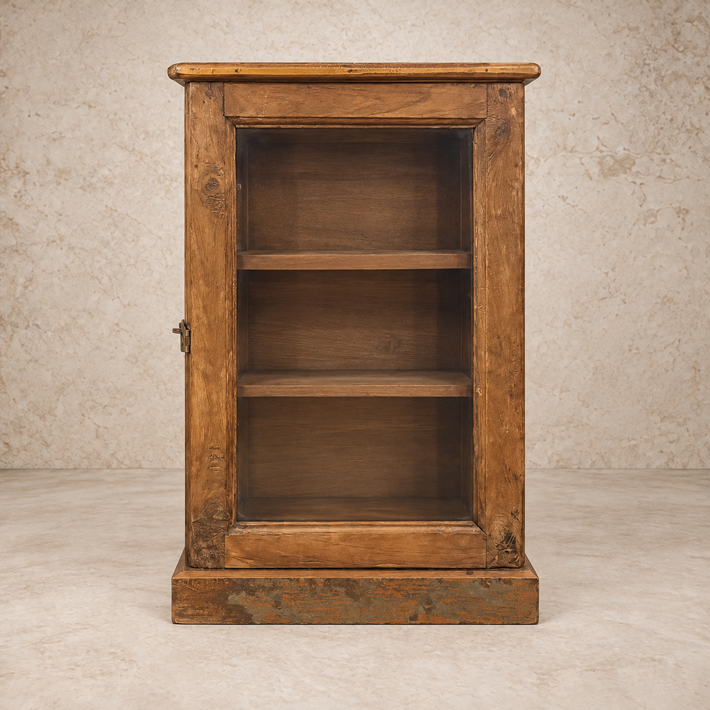 Skinny Single Glass Door Mini Cabinet / Shelf