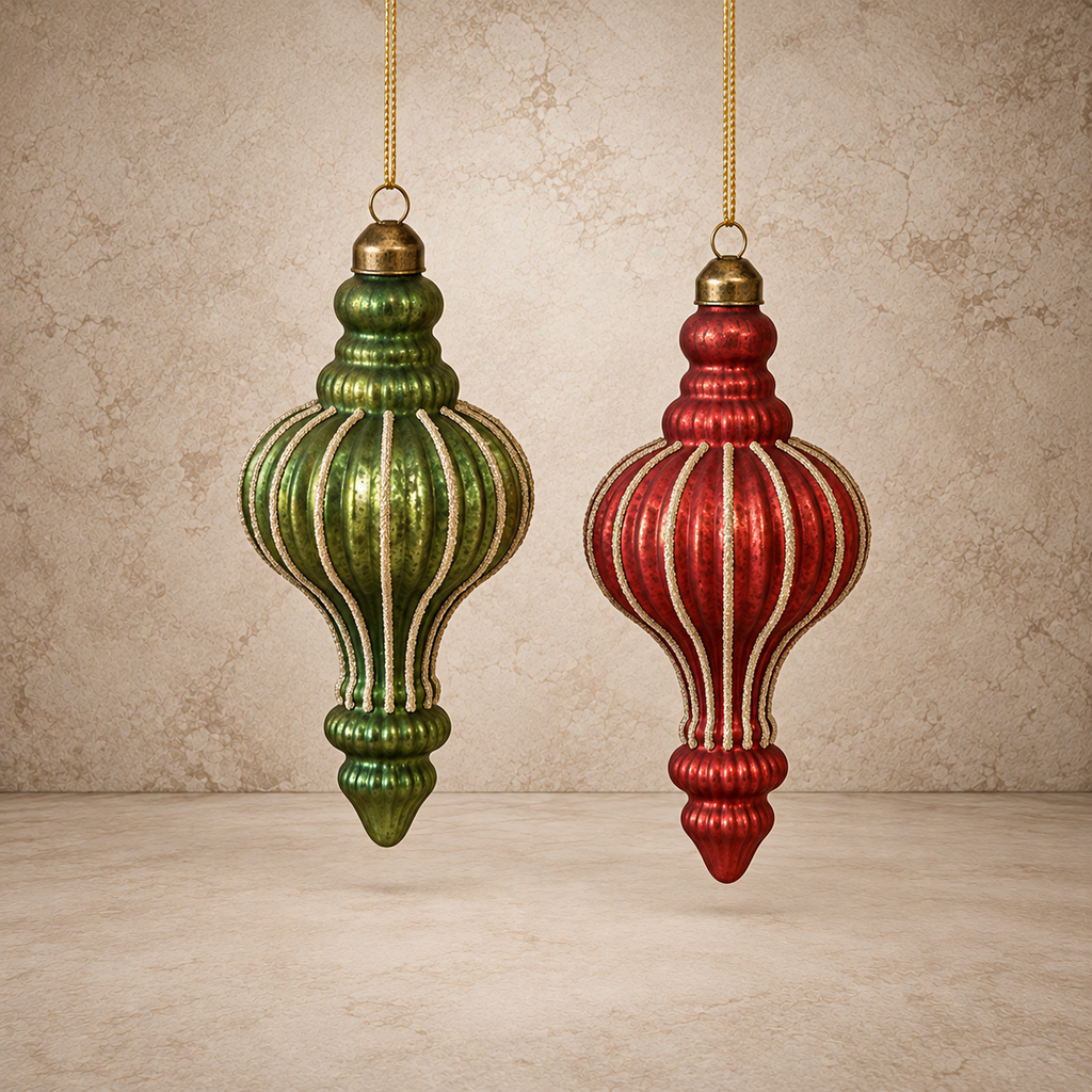 5.7" Finial Twist Ornament