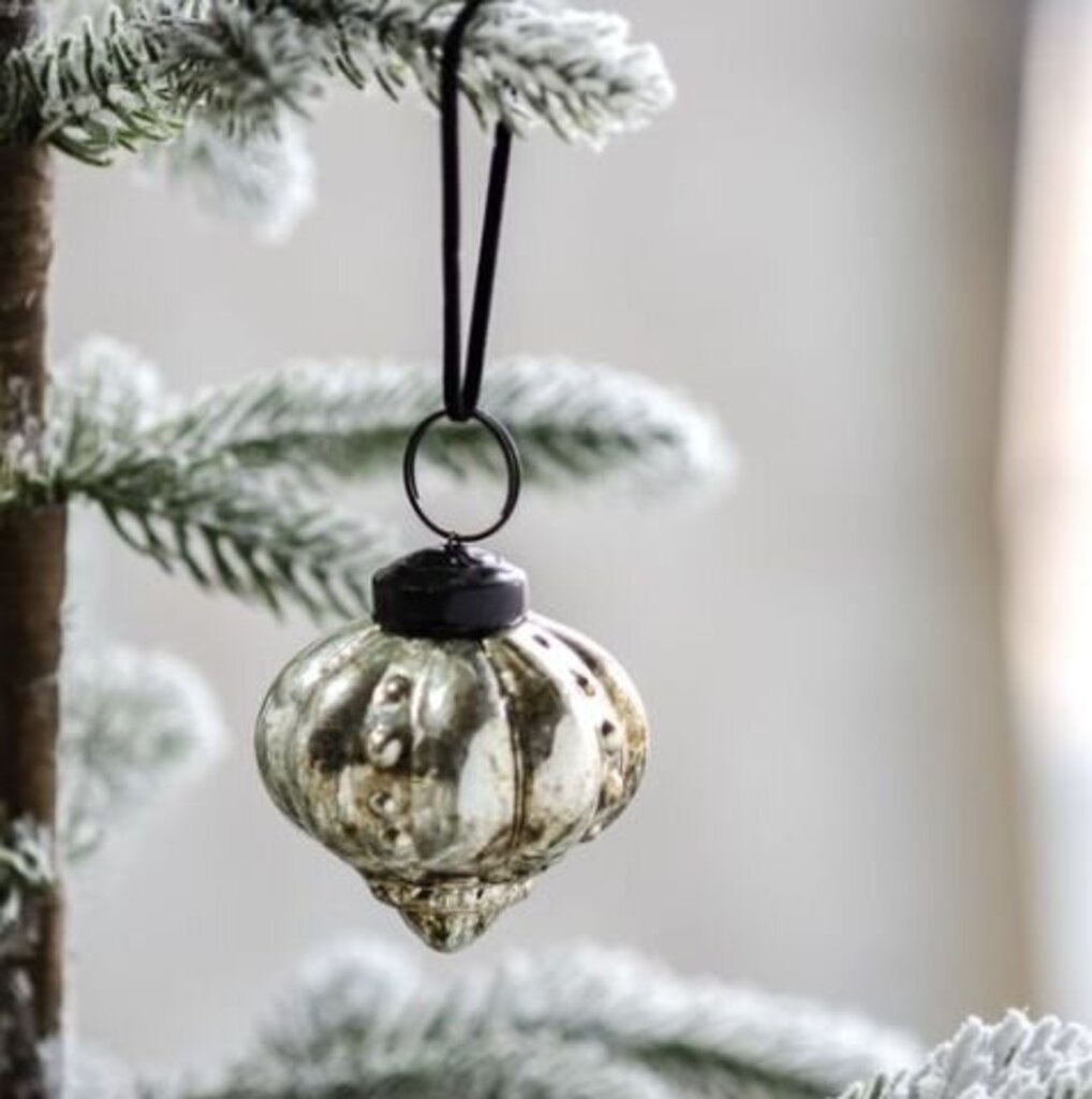 Antique Silver Drop Ornament