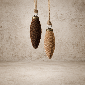 Assorted 4" Flocked Pinecone