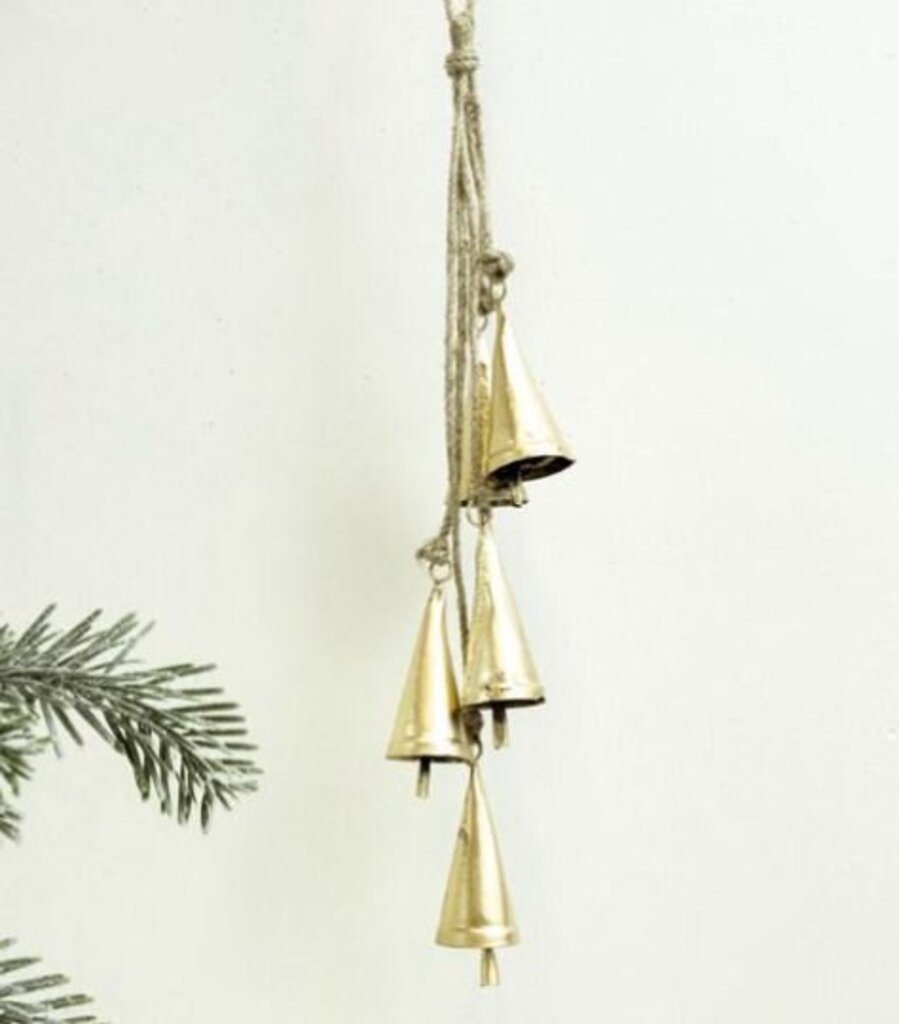 Hanging 16" Gold Cowbells