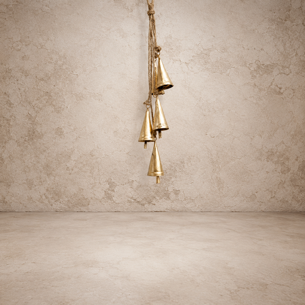 Hanging 16" Gold Cowbells