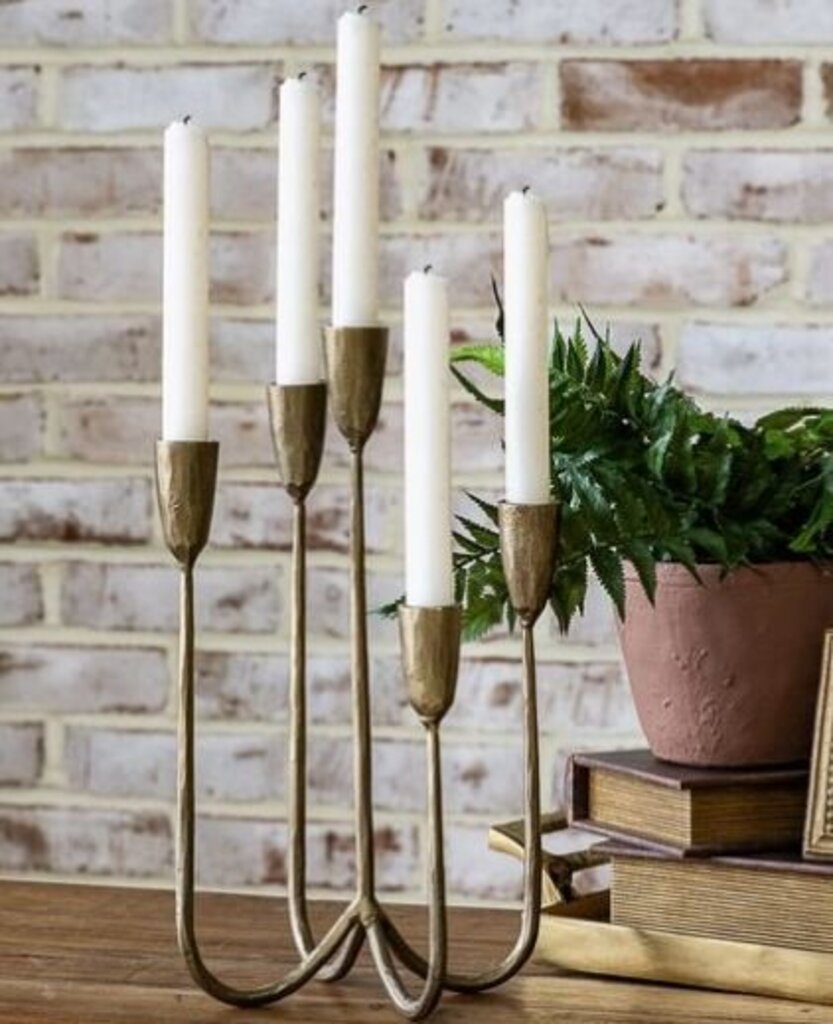 Gold Five Taper Candelabra