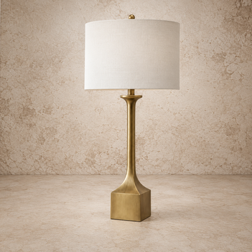 Tall Gold Resin Table Lamp