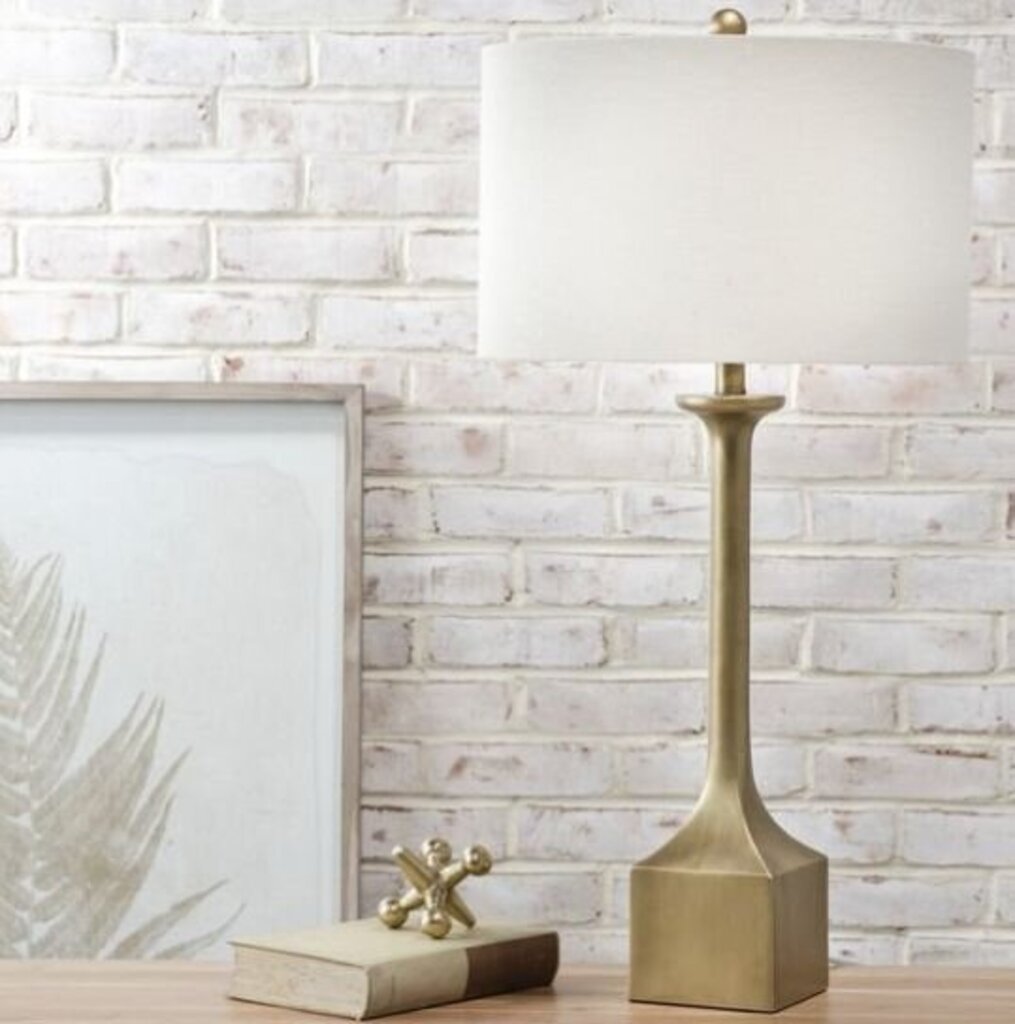 Tall Gold Resin Table Lamp