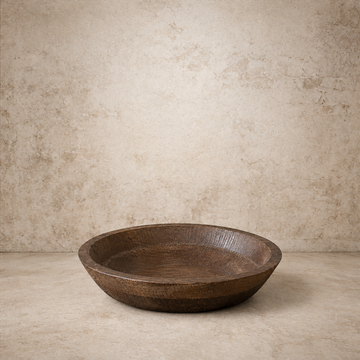 Textured Dark Mango Wood Bowl
