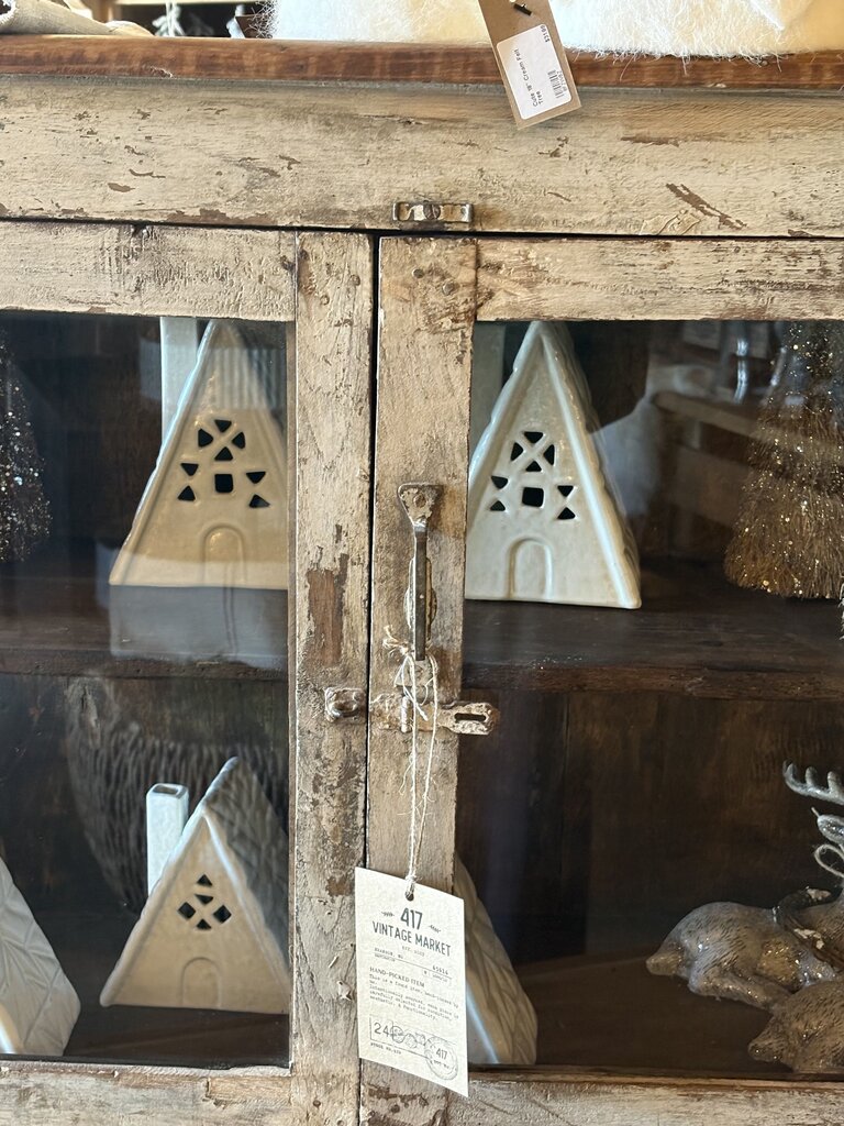Lovely Wooden Two Door Glass Cabinet