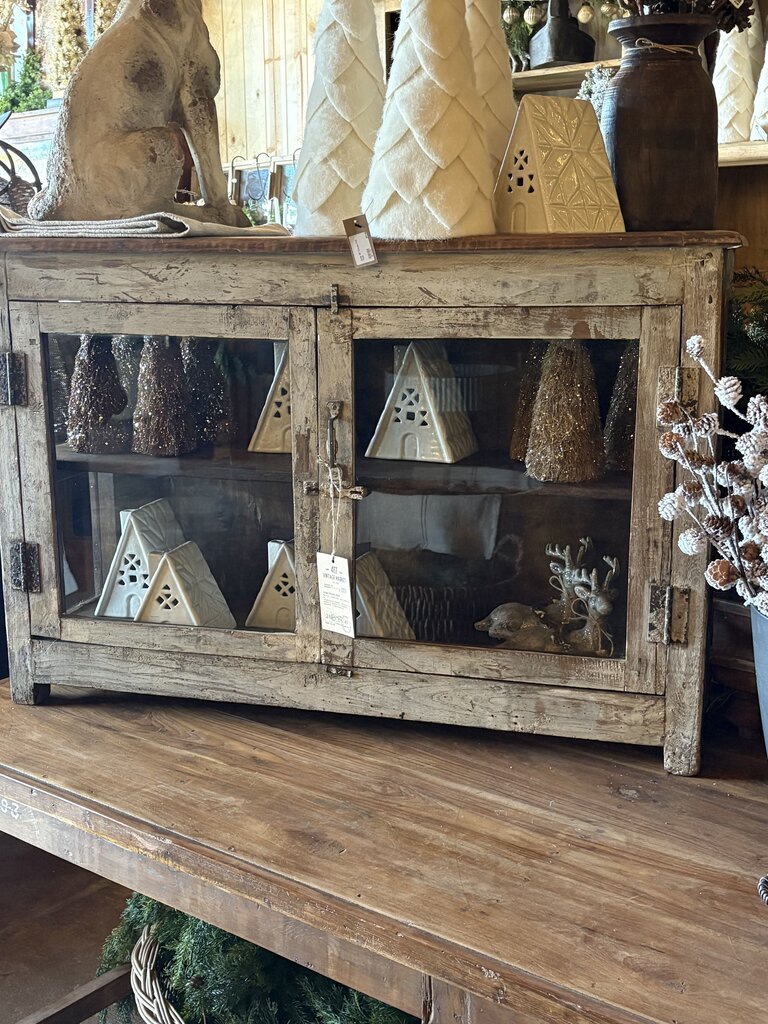 Lovely Wooden Two Door Glass Cabinet