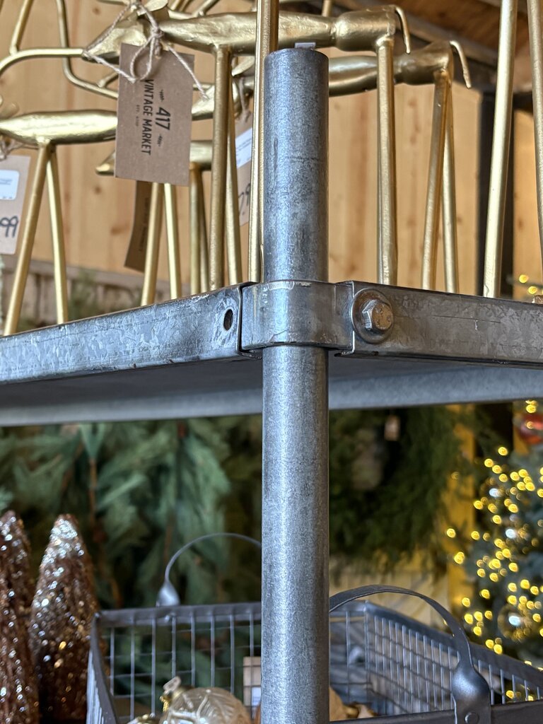 Large Metal Rolling Cart