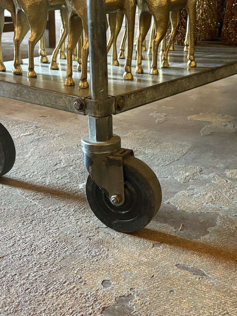 Large Metal Rolling Cart