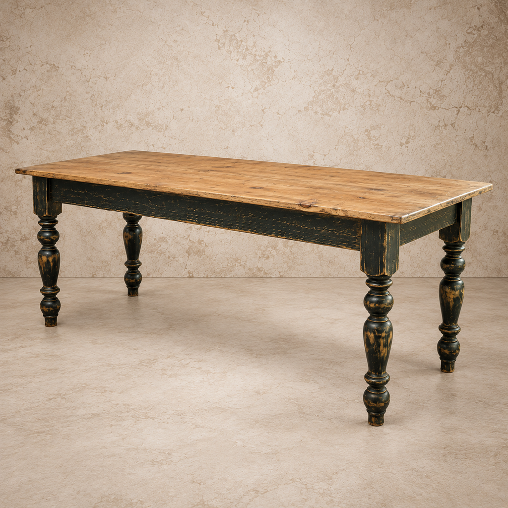 Beautiful Painted Pine Farmhouse Table