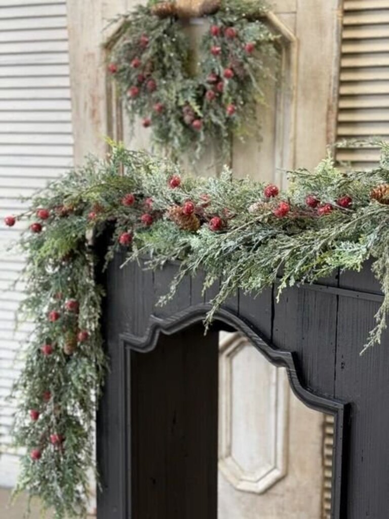 6' Shining Balsam Berry Garland
