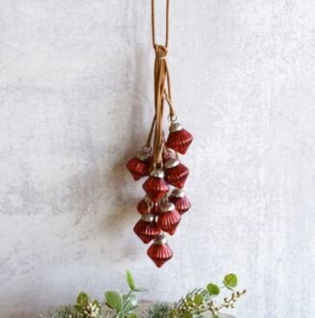 Red Glass Ornament Bunch